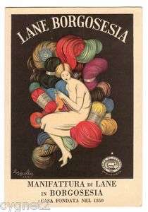 POSTCARD ITALIAN CAPPIELLO BORGOSESIA WOOL ADVERTISING  