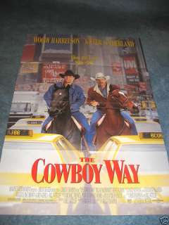 THE COWBOY WAY(1994)WOODY HARRELSON ORIG 1 SHEET NICE  