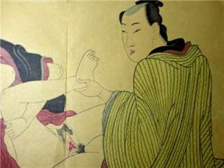 1868 1912.Japanese Antique MEIJI SHUNGA 2set HOKUSAI? WoodblockPrint 