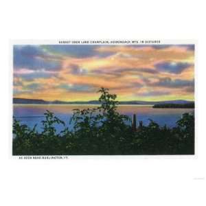   Lake, Adirondack Mts in Distance Premium Poster Print, 24x32 Home