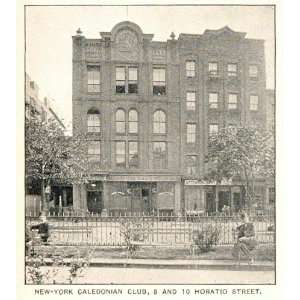  1893 Print Caledonian Club Building New York City NYC 