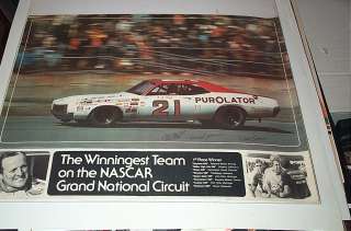 NASCAR 1972 Wood Brothers AJ Foyt David Pearson #21 19x24 Car & Driver 