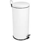 Gallon Round Step Garbage Trash Waste Can White Rubberized Base 