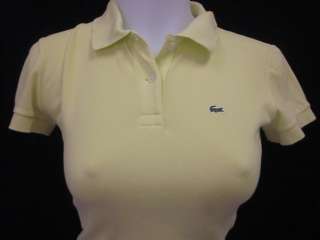 LACOSTE Lime Green Short Sleeve Polo Shirt Top Sz 38  