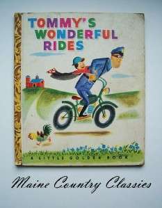 1948 Little Golden Book TOMMYS WONDERFUL RIDES Ed. E  