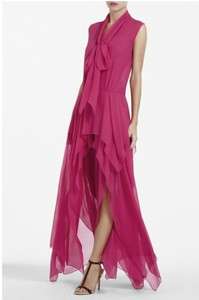 NEW* BCBG Begonia Basha Tie Neck Dress S $398 IML6P270  
