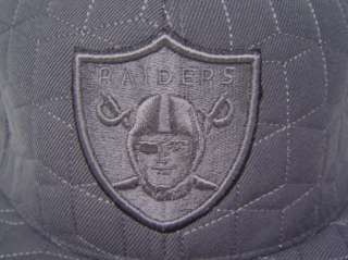 Oakland Raiders Gray Texture Design Flatbill Fitted Cap  