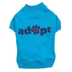   /Cotton Adopt Print Dog Tee, X Large, 24 Inch, Blue