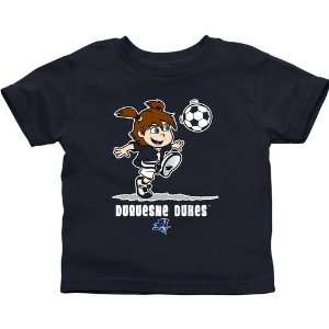   Duquesne Dukes Toddler Girls Soccer T Shirt   Navy Blue Sports