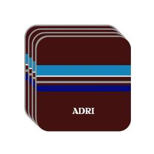 Personal Name Gift   ADRI Set of 4 Mini Mousepad Coasters (blue 