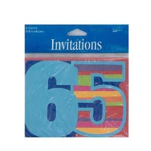   65th birthday invitations (Wholesale in a pack of 24) 