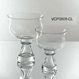  6 x 8 Bowl Glass Vase on Stand   Case of 12