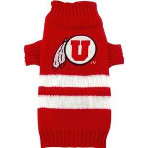  NCAA University of Utah Pet Sweater, Medium