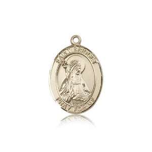 14kt Gold St. Saint Bridget of Sweden Medal 1 x 3/4 Inches 7122KT No 