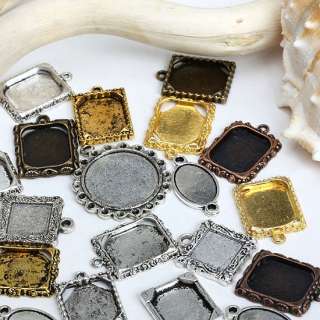 30 40p Mix Wholesale Various Mini Frame Charms Findings  