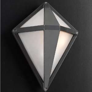 Exterior   aeros 9 wall light in architectural bronze with frost glas
