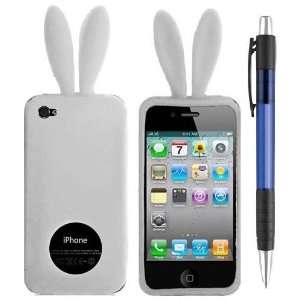 White Rabbit Ear Shape Design Protector Soft Cover Case Compatible for 