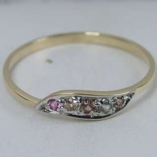 20 CARATS 14K SOLID YELLOW GOLD NATURAL FANCY RAINBOW SAPPHIRE BAND 