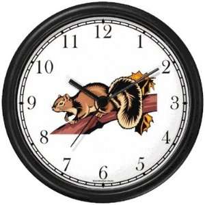 com Brown Squirrel Animal Wall Clock by WatchBuddy Timepieces (White 
