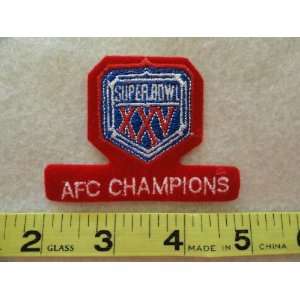  Super Bowl XXV AFC Champions Patch 