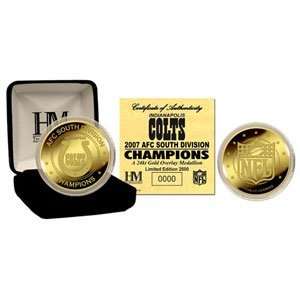 Indianapolis Colts 24Kt Gold Afc South Division Champions Coin  
