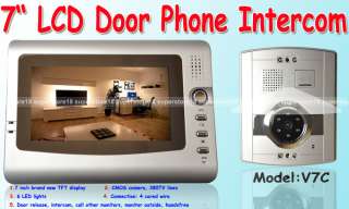 Door Video Phone Intercom HOME 6LED Camera Safety 7LCD  