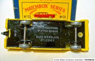 Matchbox RW No.31B Ford Station Wagon yellow black base  
