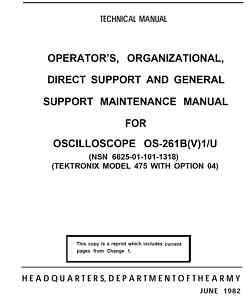 TEK Tektronix 475 Oscilloscope Manual SET (5 SET)  