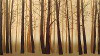 Omurcada Winter Woods II Signed Numbered Serigraph Art trees forest 