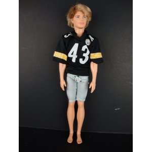  Doll Football Jersey Set Pittsburgh Steelers Number 43 Polamalu Made 