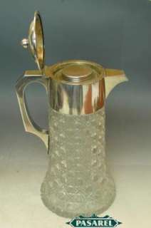 Art Deco Silver Claret Jug Wine Decanter Vienna Ca 1920  