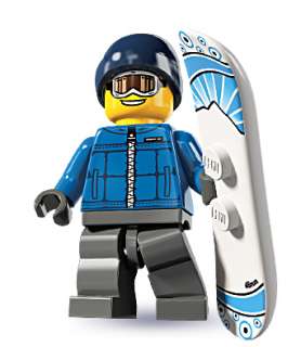   8805 minifigure Series 5 Snowboarder Guy Unopened & Sealed n Orig Pack