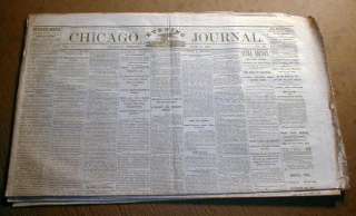 June 1863 CHICAGO EVENING JOURNAL newspaper Original Civil War 150 