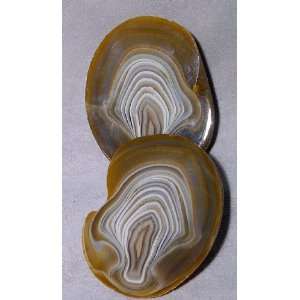  Agate Black River Agate Crystal Pair Argentina