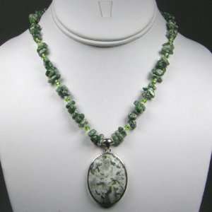  Tree Agate Crystal Beaded Necklace   (NK38) Everything 