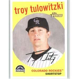  2008 Topps Heritage #21 Troy Tulowitzki GB SP   Colorado 