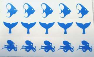 Dichroic Glass Vinyl Etching Sea Life Stencils + PDF Tutorial  