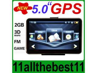 New 5 Car GPS Navigation FM  Mp4 WinCE New Map 2GB  