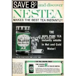   1960 Vintage Ad Nestlé Nestea instant ice tea coupon 