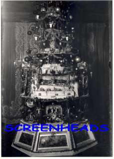 Antique CHRISTMAS TREE DISPLAY Photo WILMES Collection  