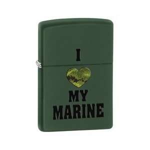  Zippo I Love My Marine Green Matte Lighter Electronics