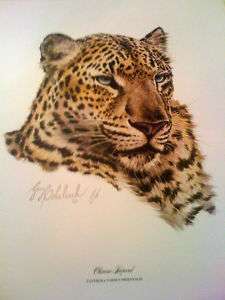 GUY COHELEACH CHINESE LEOPARD HEAD  signed  