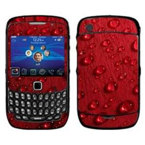  Red Rose Raindrops Skin for Blackberry Curve 8520 and 8530 