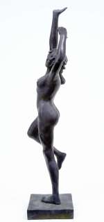 5ft Art Nouveau French Bronze Dancing Figurine Girl  