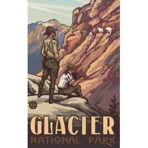 Northwest Art Mall Glacier National Park Rangers and Goats, 11 Inch by 
