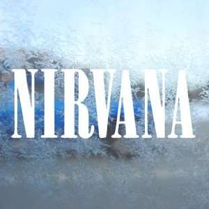  Nirvana White Decal Grunge Kurt Cobain Laptop Window White 