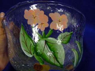 FIFTH AVENUE CRYSTAL FLORAL PAINTED BASKET ROMANIA  