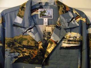 AFTCO BLUEWATER HAWAIIAN SHIRT MENS M.60/40~~ AWESOME~~  
