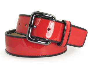 Ladies Piping Edged Patent Leather High Waist Fashion Belt  