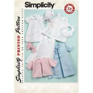  Simplicity 2900 Sew Pattern BABIES LAYETTE AND BONNET 